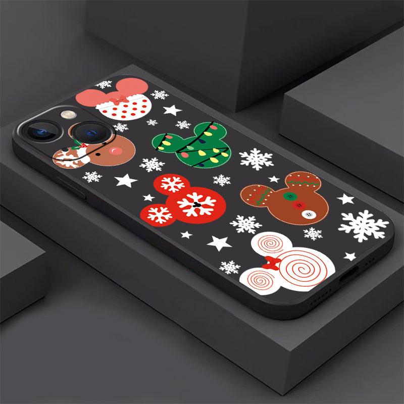 Case For Apple iPhone 14 13 11 12 Pro 7 XR X XS Max 8 Plus 6 6S SE 2022 13Pro Black Soft Phone Funda Christmas Doll Deer