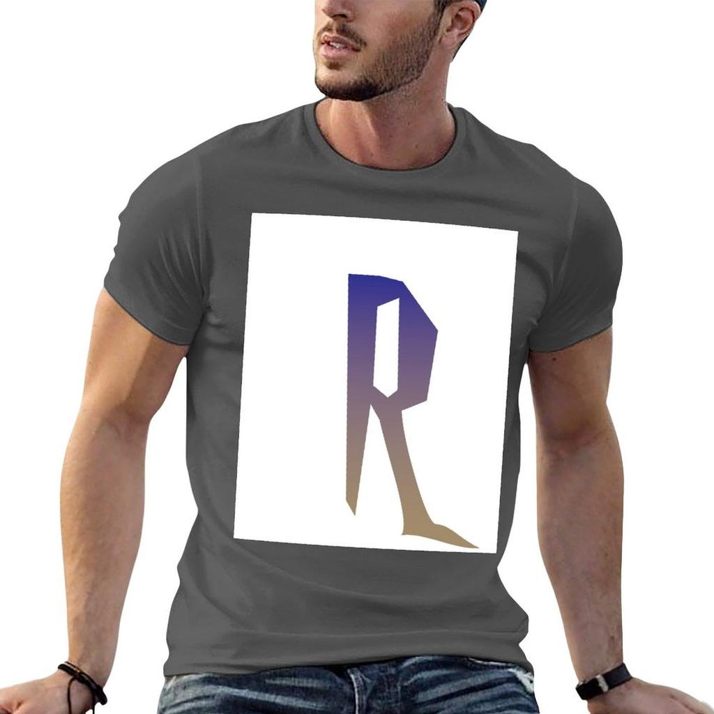R With A Gradient Tshirt Unisex T Shirts Cotton T Shirt Personalised Funny T Shirts Dark Humor Tshirt