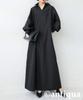 Antiqua Raglan Sleeve Regular Size Black Women's Dress, PY-00779, (S-L), 05,