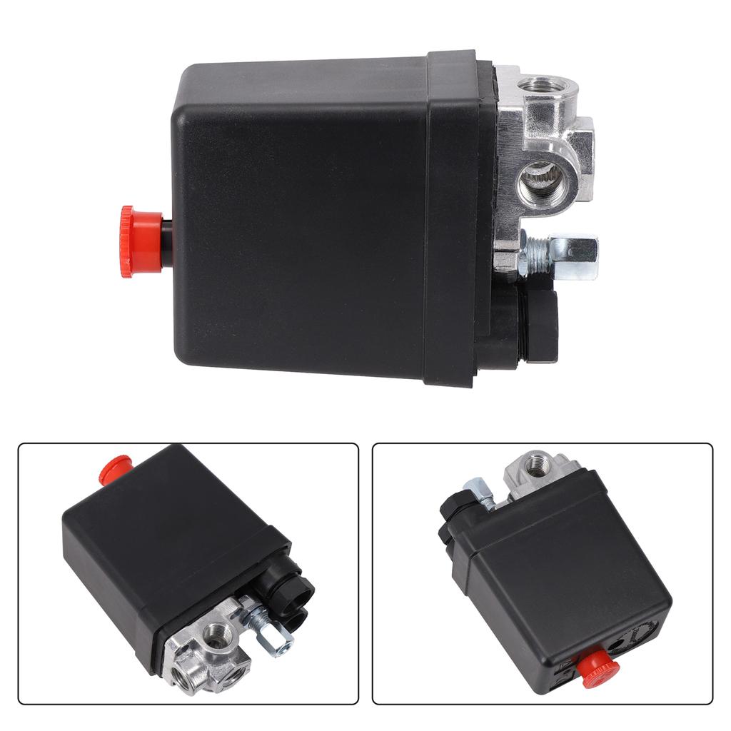 Heavy Duty Air Compressor Pressure Switch Metal Valve 90 PSI -120 PSI Save Electric Energy ON/OFF Auto Control