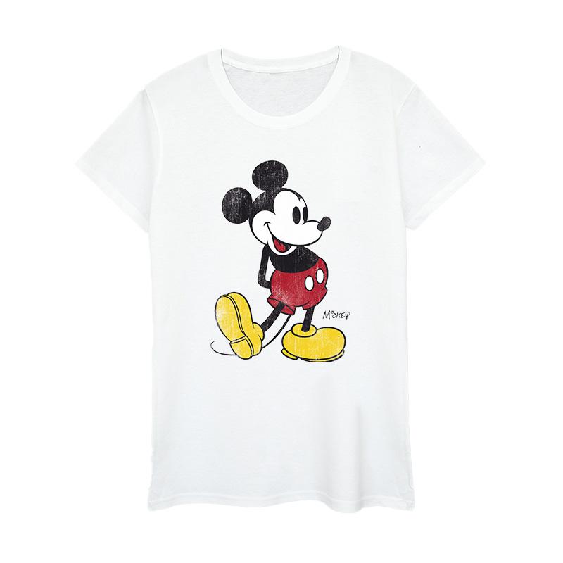 Disney Womens/Ladies Mickey Mouse Classic Kick Cotton T-Shirt