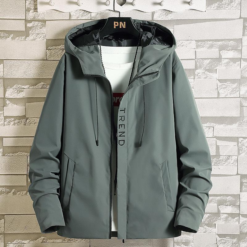 

2026 Men s Casual Hooded Jacket - Spring/Autumn Fashion, Lightweight, Loose Fit, Sports Cardigan M (105-120 jin) армия зеленый