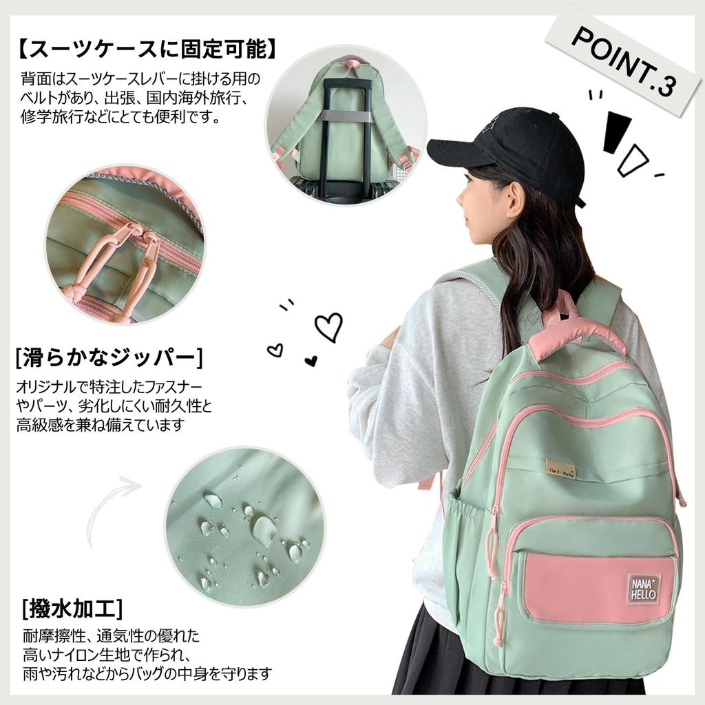 FANDARE Damen Rucksack mit großer Kapazität, leicht, für Schule und Pendeln, Unisex, Mädchen, Lässig, Beliebt, Stilvoll, Niedliches Enten Design, Hellblau,