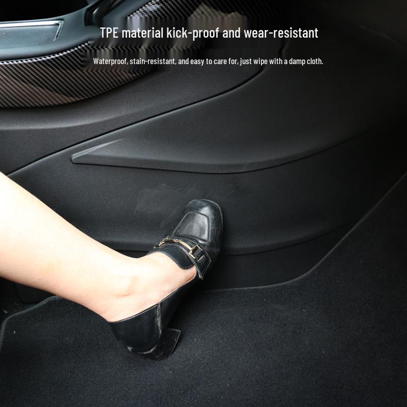 2024 Model Y Center Console Side Panel Anti-Kick Cover - Interior Protective Plate for Car Modification