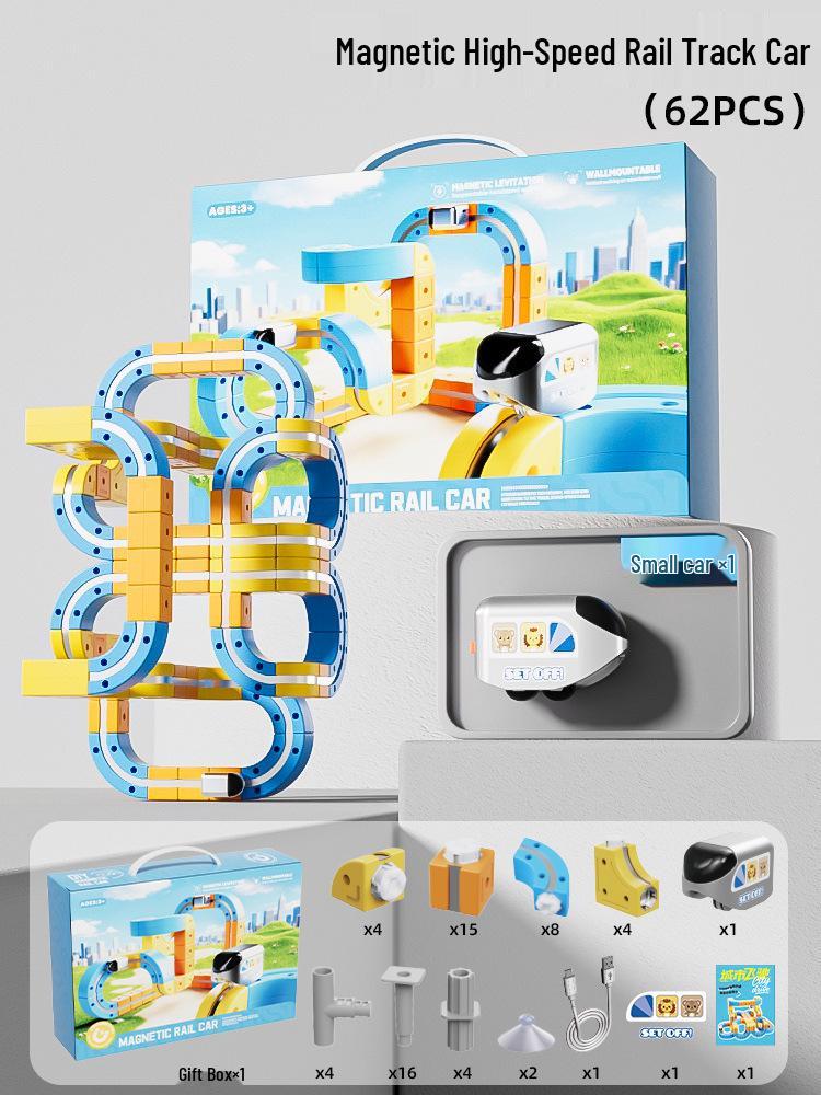 High-Speed Magnetic Levitation Train Set: Electric Building Blocks Toy for Kids, Perfect Birthday Gift