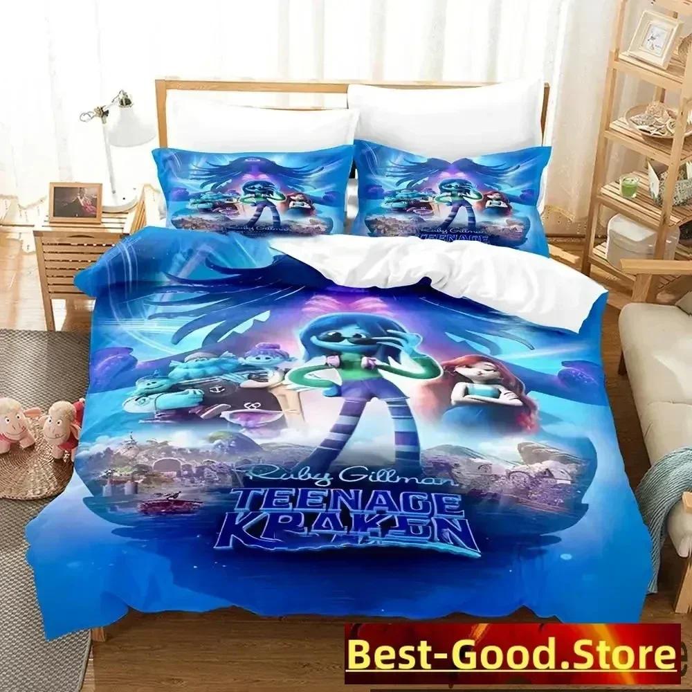 Practical Home Decor Unisex By Gillman Teenage Kraken Bedding Set Printed With Pillowcase Bed Duvet Cover Soft Queen King Size Bedclothes Home Boys Adult