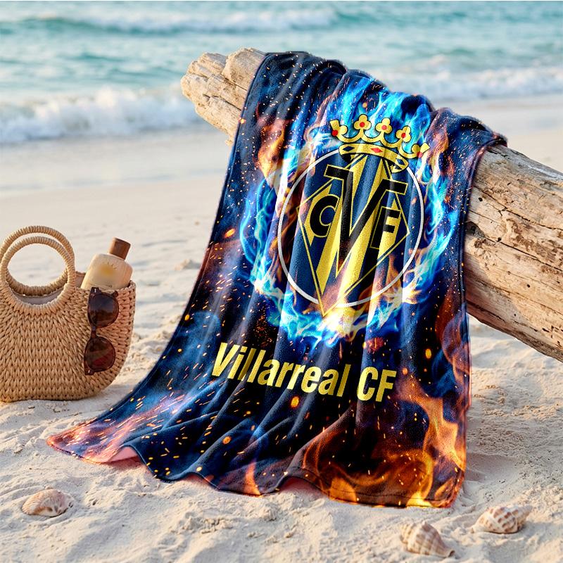 Villarreal FC Print Microfiber Beach Towel Quick Dry Absorbent Large Towel For Beach Swimming Travel