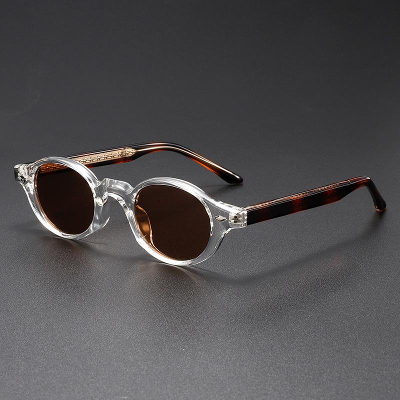 

Retro Small Oval Sunglasses Women Men Rivets Shades Fashion Eyewear Luxury Brand Design Vintage Travel Sun Glasses UV400 Female 1PCS