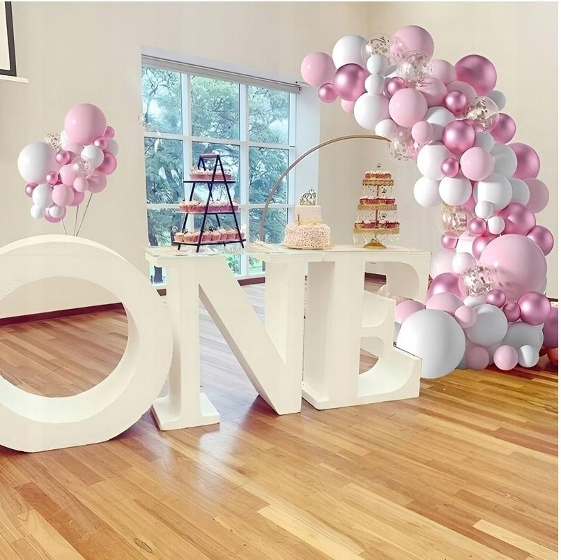 Balloons Garland For Girl Baby Shower Birthday Baptism Pink 107 Pcs