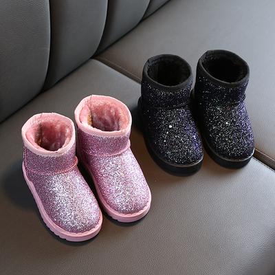 Zimowe dziecięce buty śnieżne Ciepłe buty z cekinami dla chłopców i dziewcząt Buty śnieżne Kapcie