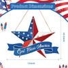 Star Independent Day Print Decoration Wind Chime Wood Door Panel Decoration Day Home Party Decoration Props Door Hanging
