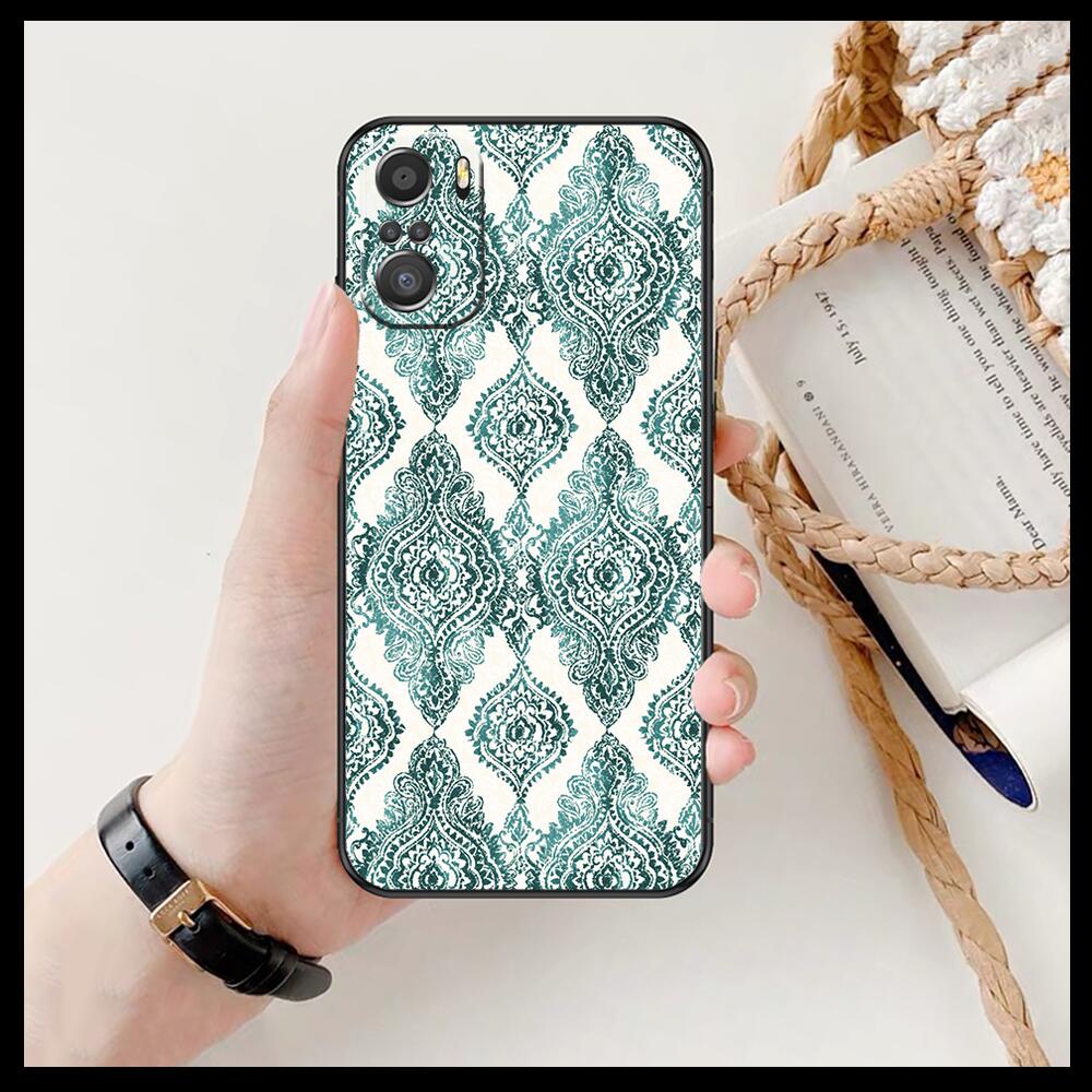 Art Flowers Banana Leaf  For Xiaomi Redmi Note 10S 10 9T 9S 9 8T 8 7S 7 6 5A 5 Pro Max Soft Black Phone Case