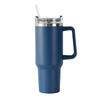 Large Capacity Insulated Stainless Steel Car Cup with Handle and Straw - Double Layer for Cold Retention (Ice Buster)