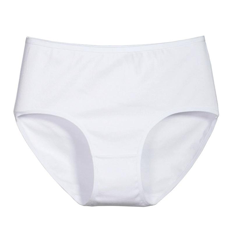 Women's Plus Size Extended Crotch Briefs High Waist Comfortable Stretch Panties