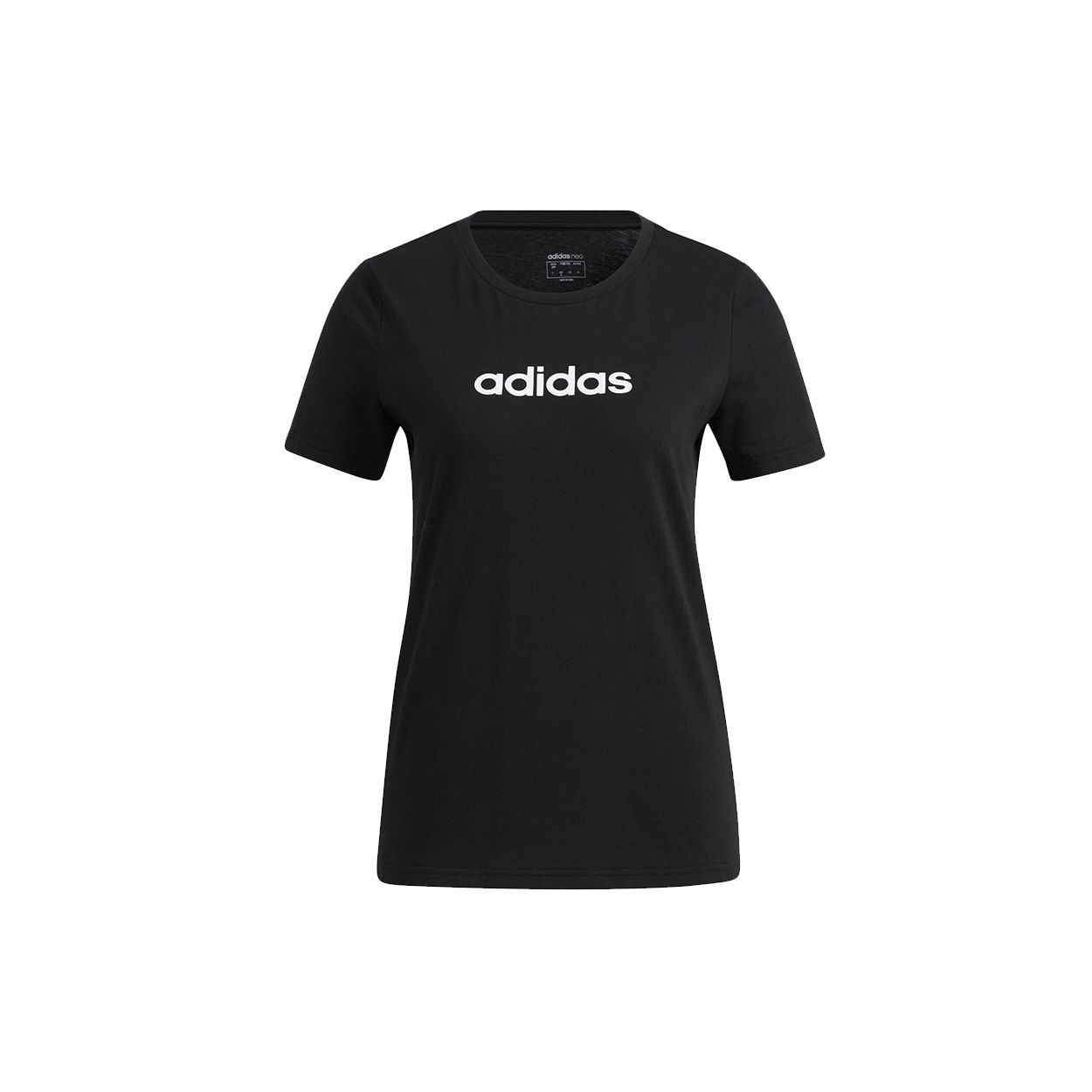 adidas Women s Essentials Linear Logo Short Sleeve T-Shirt Black GS5177 S