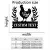 Unique Single Piece Customizable Metal Sign Personalized Chicken Silhouette Wall Art Themed Decor Home Yard