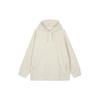 Uniqlo Plain Loose Fit Hooded Long Sleeve Minimalist Pullover Sweatshirt Unisex Sweatshirt Light-Beige 452187-30