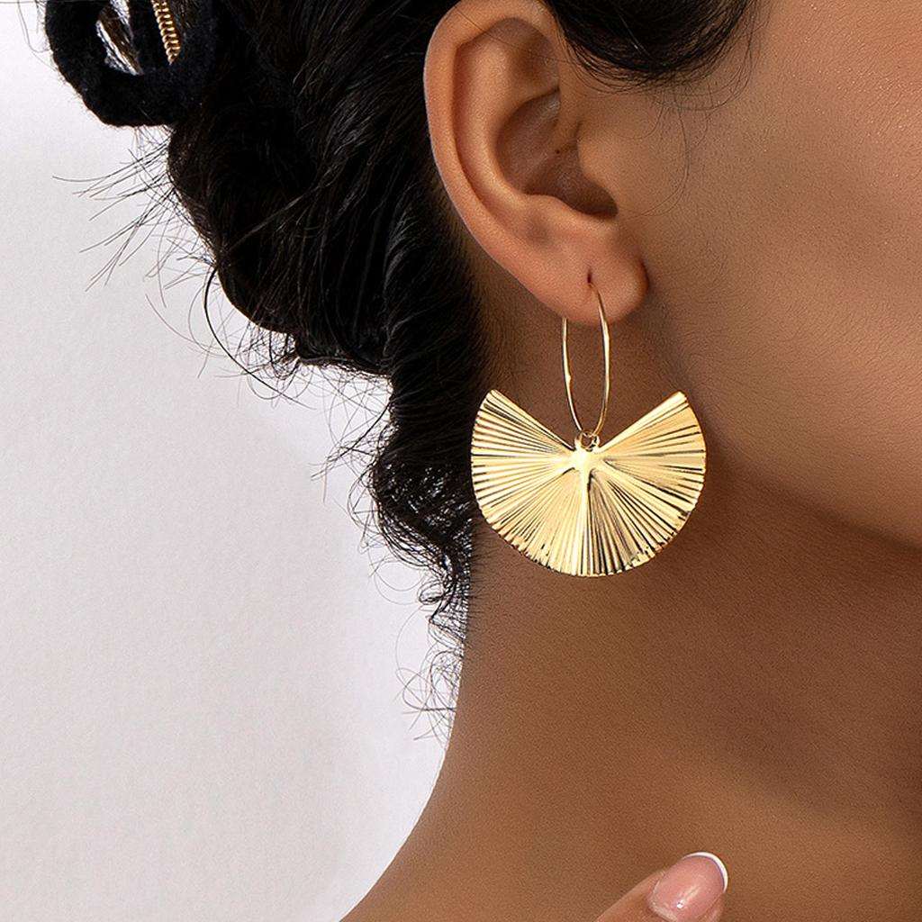 Exaggerated Ginkgo Leaf Earrings Ins Cool Personalized Temperament Leaf Earrings