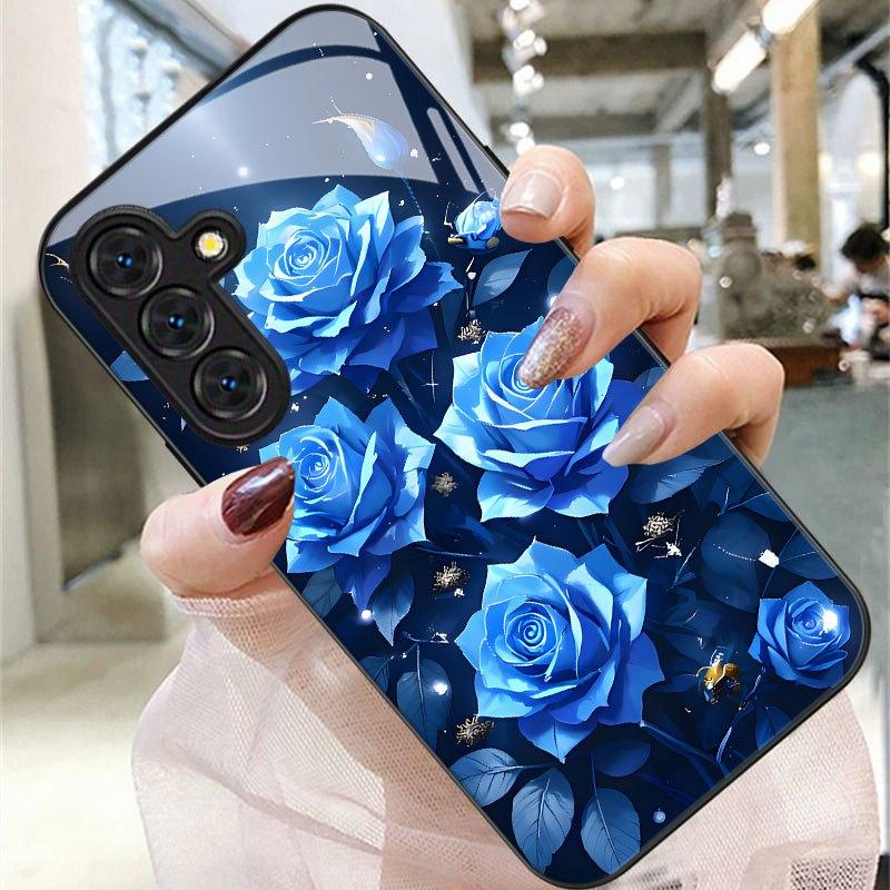 Coque de téléphone de luxe exquise Verre TPU pour Samsung Galaxy S26 S25 S24 S23 S22 S21 FE, Ultra, Plus Résistante aux chutes