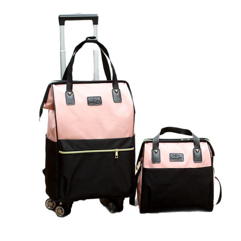 Lightweight Universal Wheeled Backpack: Large Capacity, Double Shoulder, Handheld, Travel-Friendly Luggage Bag