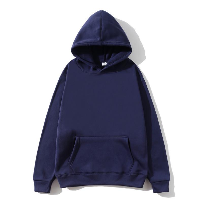 Unisex Loose Casual Hoodie - Thickened Solid Color Fleece Pullover for Autumn/Winter 2022