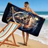 Pirate Art Print Beach Towel, Large Soft Quick Dry Towel for Beach Camping Swimming
