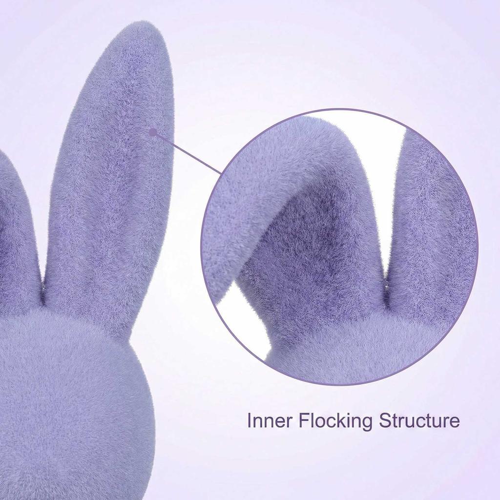 Wielkanocne ozdoby flokowania pluszowy króliczek wiosenna dekoracja scena aranżacja prezent