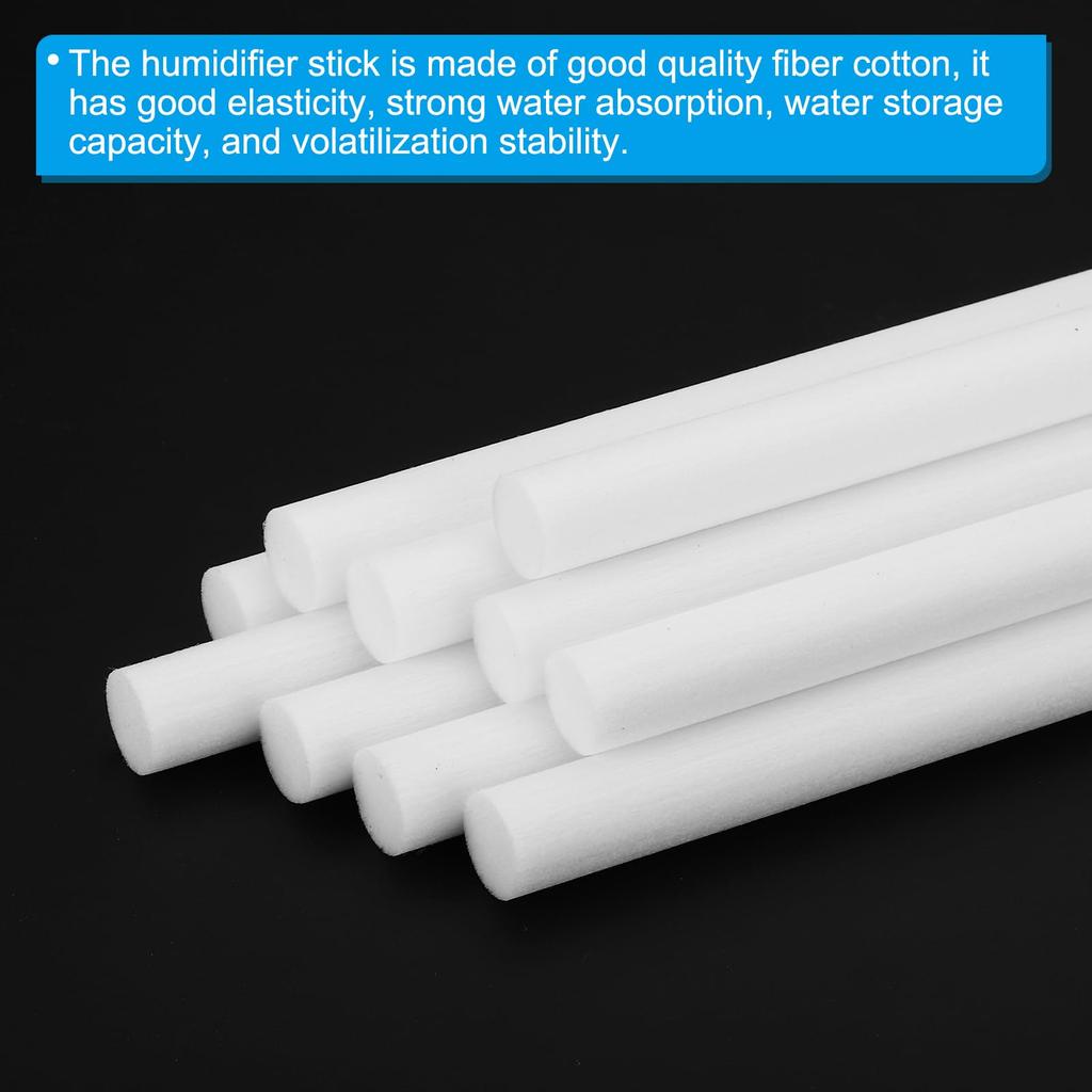 PATIKIL Humidifier Cotton Filter Refillable Filter Core Replacement for USB Mini Humidifiers and Portable 70 x White Sticks, 20-Piece Diffusers, 10mm,