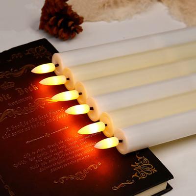 6 pezzi candele coniche senza fiamma a batteria candele finte per finestre con telecomando candele LED tremolanti per decorazioni per la casa per matrimoni e feste