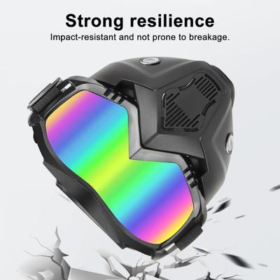 Cycling Face Guard with Detachable Goggles Windproof Sand-proof Breathable Men Women Outdoor Riding Face Shield Protector with Elastic Band