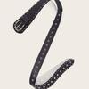 Punkinspired Alloy Buckle Belt With Faux Leather Material For Fashion Enthusiasts