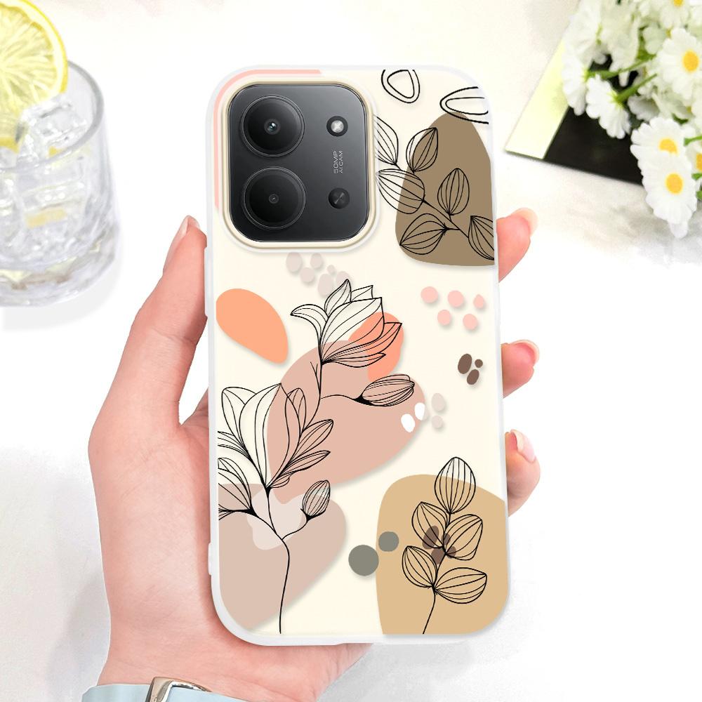 

Simple Flowers Phone Case For Xiaomi Redmi 15C 15 14C 13 13C 12 12C 10 9 9A 9C 9T A5 A3 A2 A1 4G 5G Candy Colored Cover Redmi 15 4G