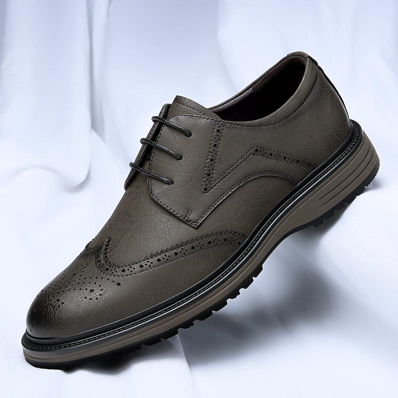 

Классические мужские оксфорды ручной работы из телячьей кожи, броги, модельная обувь, деловая формальная обувь, мужская повседневная обувь для поездок на работу 44 серый