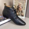 British Style Lace Up Boots for Women 2025 Winter New Women's  Soft Casual Leather Shoes Simple and Versatile Ladies