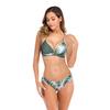 1011 new European and American style split swimsuit set, sexy strap printing personalized bikini two-piece set