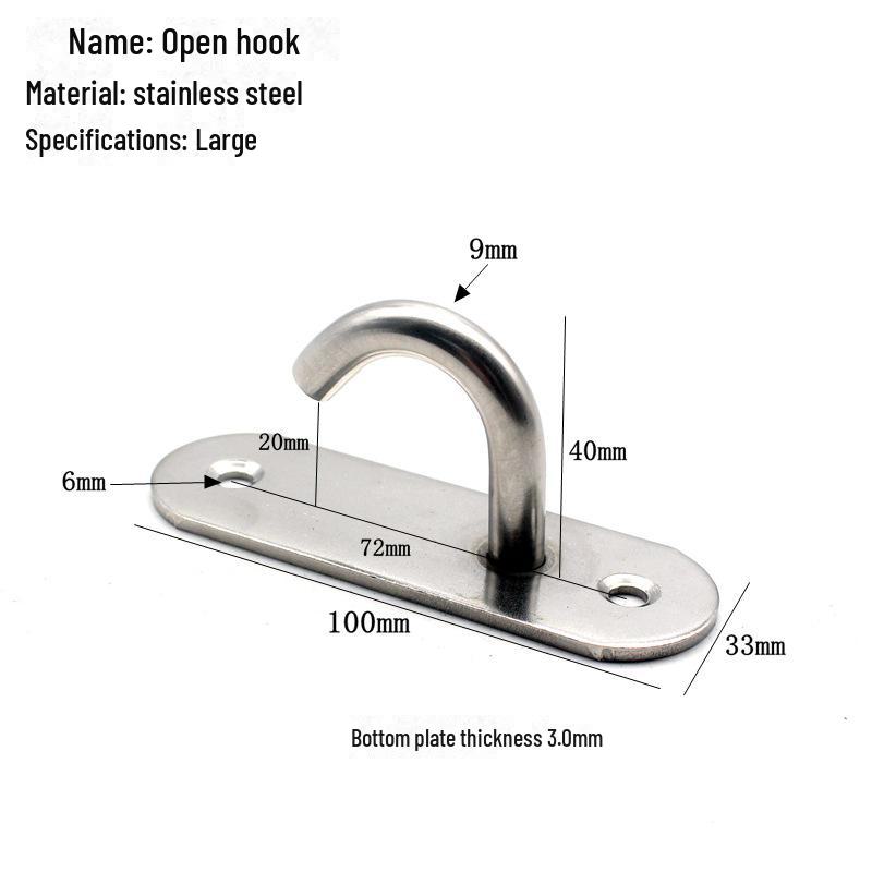 Pogrubiony Stal Nierdzewna Pierścień do Ciągnięcia Wentylatora Sufitowego Hak Owalny do Worków z Piaskiem i Ekranów Projekcyjnych