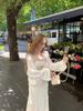 Elegant Lace Mesh Floral Fishtail Dress - Women's Waist-Defining, Slimming, Spaghetti Strap Bodycon for Spring/Summer