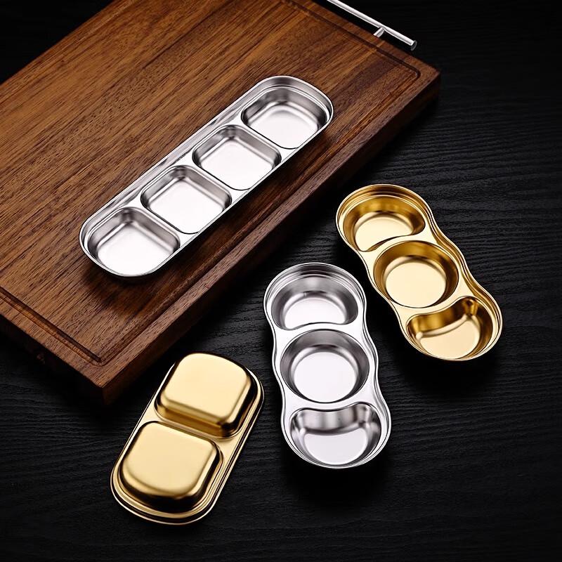 Morona Golden 3-Compartment Stainless Steel Dipping Dish Set