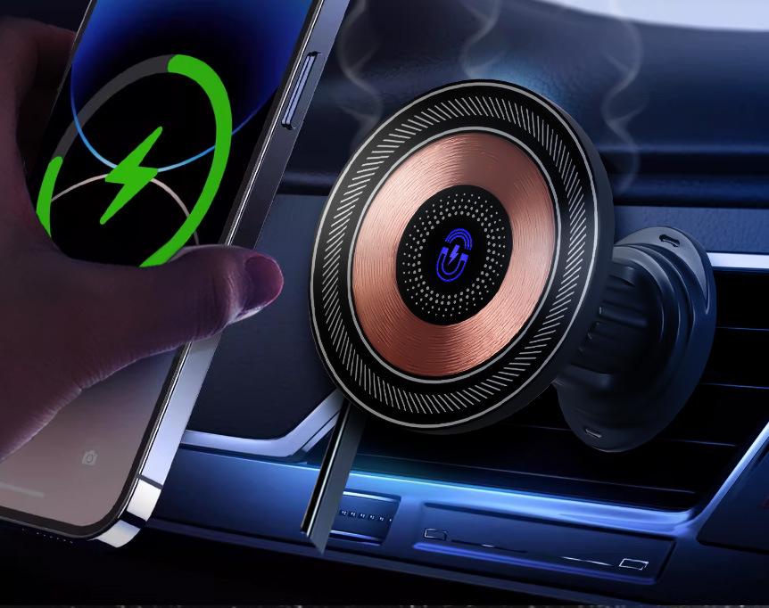 Magnetic Car Wireless Charger & Phone Holder for Apple MagSafe - Fast Charging