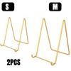 1-3PC Iron Art Magazine Display Stand Home Photo Frame Display Rack Plate Bowl Picture Frame Photo Book Pedestal Holders Storage