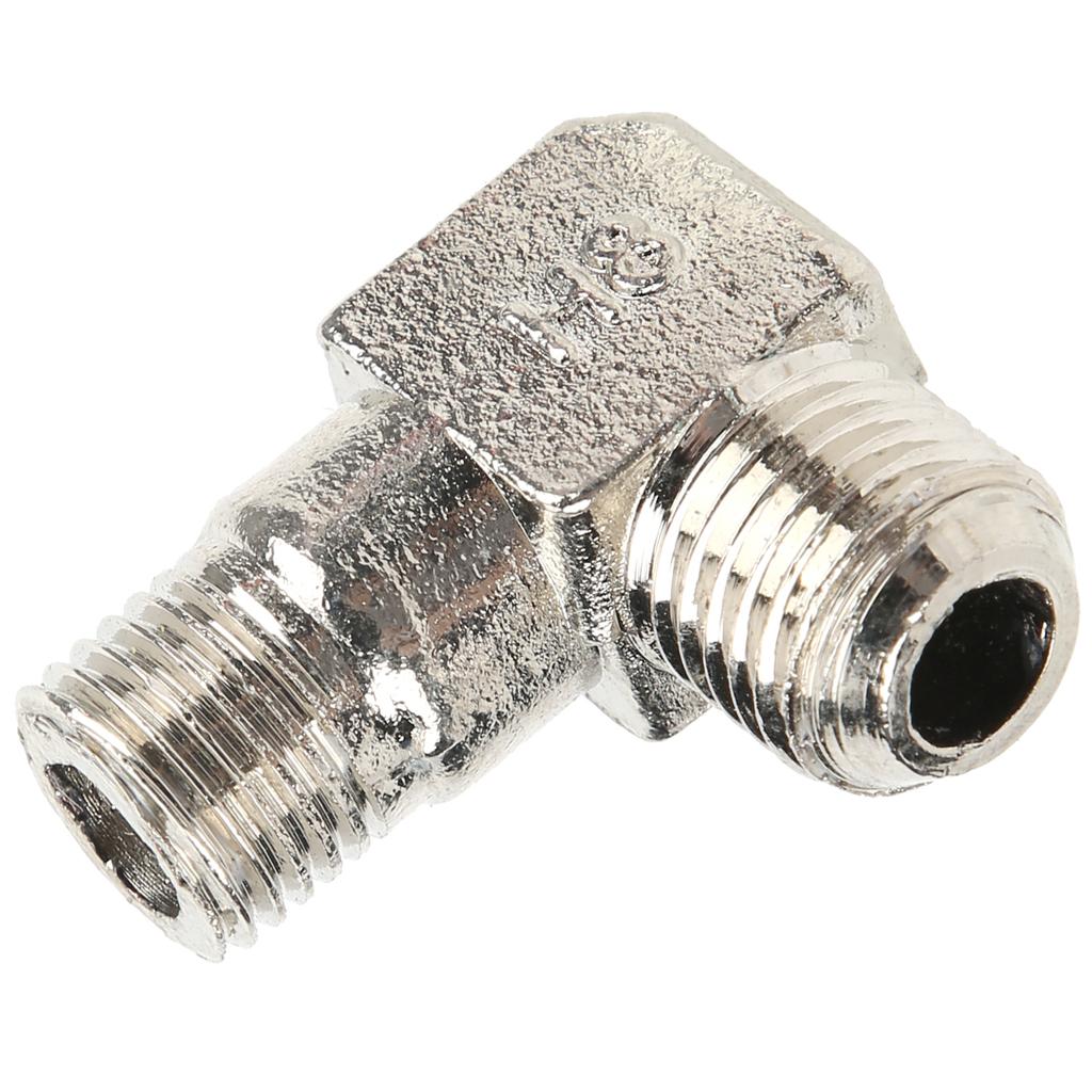 Raccord Coude Pompe à Air Angle Droit Alliage de Zinc Filetage Raccords de Tuyau 1/4 x 1/4