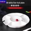 Qianxing A8 White Melamine 5-Compartment Divided Serving Platter