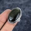 Silversheen Obsidian Gemstone 925 Sterling Silver Jewelry Ring Size 9 M-2783