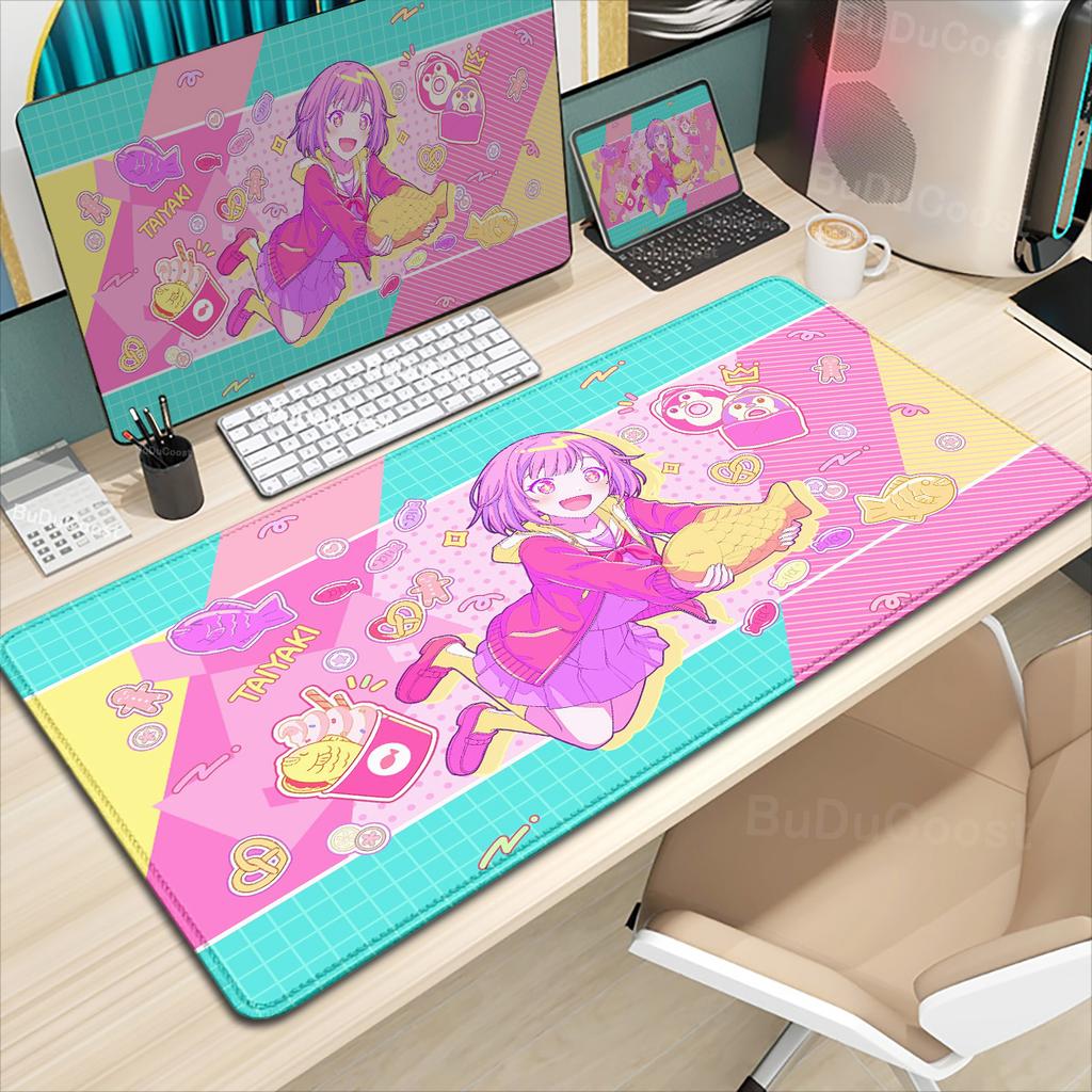 Kawaii Anime Girl Deskmat Project Sekai Birthday Character PJSK Mouse Pad Gaming XXL Antislip Mousepad Keyboard Rubber Rug