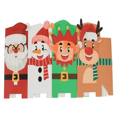 8PCS Cartoon Mini Christmas Gift Boxes Foldable Xmas Candy Cookies Treat Box Party Favor Supplies