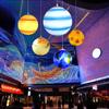 Nordic Minimalist Planet Spherical Light, Lobby Exhibition Hang Lighting, Coffee Shop Restaurant Led Pendant Light Hoom Decor