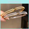 Bracciale Lettera H Placcato Oro 18k con Zirconi per Donna Gioielli Minimalisti alla Moda