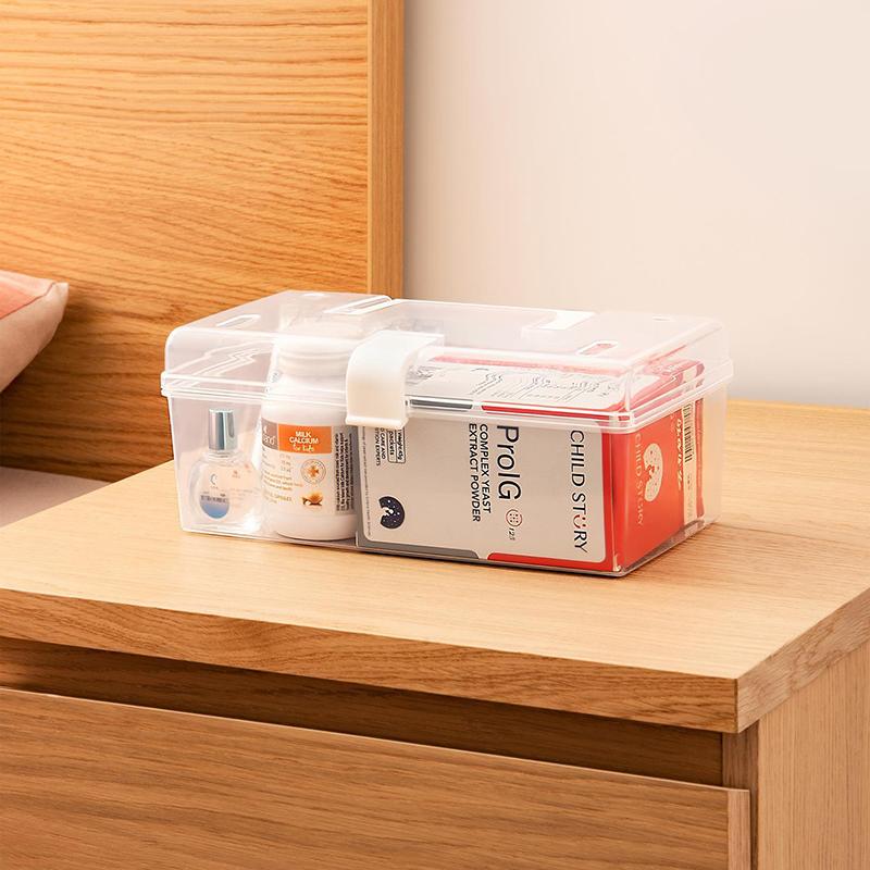 Mask Storage Box With Handle Household Dust-Proof Sealed Large-Capacity Box Waterproof Dustproof Sundries Storage Box Holder