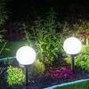 Duże Lampy Ogrodowe 6X Lampki Solarne Led Kula 10Cm Wbijane Zestaw 6 Sztuk