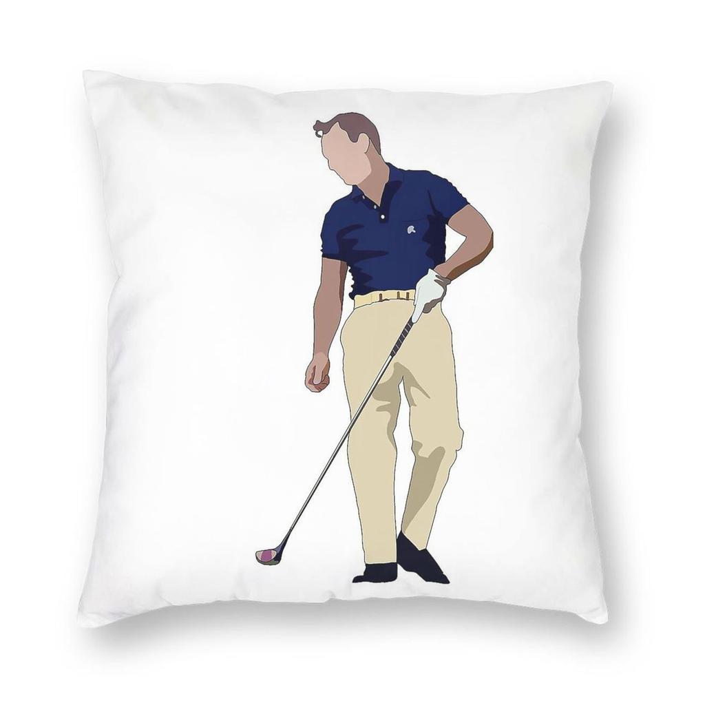 Arnold Palmer Golfing Pillowcase Polyester Linen Velvet Creative Zip Decorative Throw Pillow Case Room Cushion Cover